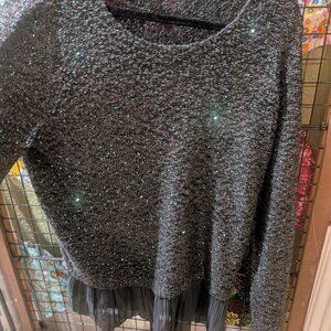 Sequin gray sweater
